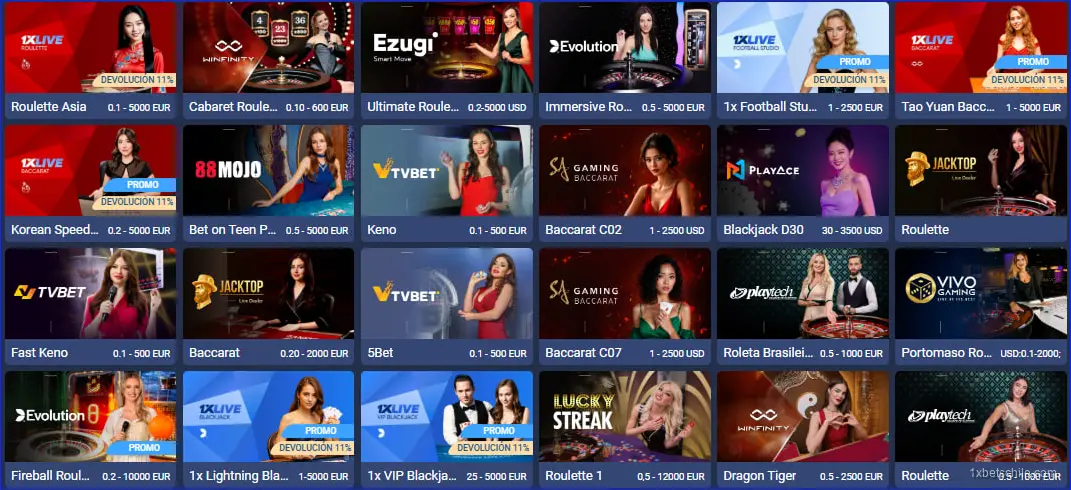 1xBet Casino en Vivo Chile: Live Casino